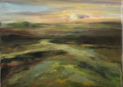 Deborah Petrucci, A Glowing Future, Oil, 9"x12", $300