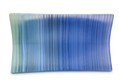 Derek, Freres, Ocean Waves, Hand Pulled Glass Cane, 7x12x1/4,$150