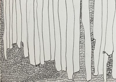 Annette Lieblein, Follow the Leader,Pen/Ink acid free board,6"x6",$300