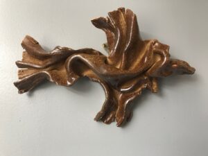 Jacqueline,Lorieo, Flying Bird, ceramic, 8x12x1.5, $300
