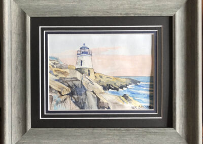 Walter Briggs, Castle Hill Lighthouse, Watercolor, 11.25 x 13.5 x 1, $144
