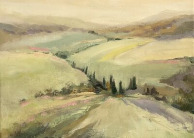 Deborah Petrucci rolling dreams oil 9 x 12 $400
