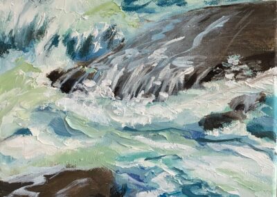 Deborah Petrucci, Swoosh & Swirl, Oil, 9"x12", $375
