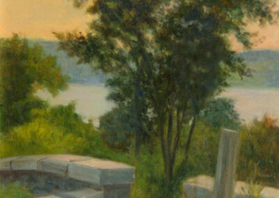 Phyllis Tarlow, Stone Wall Rockwood Rd Park, Oil, 12"x9", $575