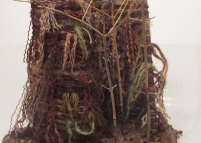 Kathy Pure Wright, Into the Wood, Fiber, 15"x7"x8", $750