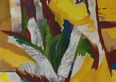 Hilda Green Demsky, Sweeping Sounds, Oil on canvas, 24"x24"x1.5", $1,200