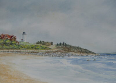 John Wright, Nobska Light, Watercolor, 18"x24", $950