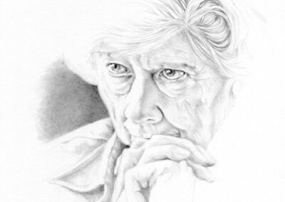 Alice Kenny, Mary, Graphite, 7.5"x7.5", $550