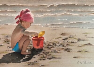 Carol Gromer, Summer Days, Conte/charcoal, 19"x26.5", $3,500