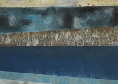 Mitchell Visoky, Blue Horizons, Monotype, pastel, 27"x18", $600