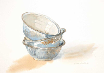 Alison Nicholls, Bowls, Watercolor, 8"x10", $450