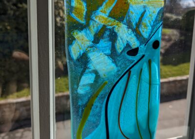 Lori Pepe, Blue Bird Glass, 9/4"x1/4", $50