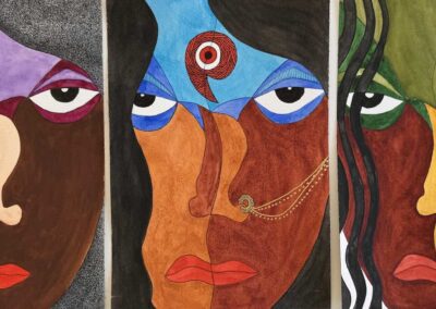 Melanie Doulton, Holistic Divisions, Watercolor and Ink, 12"x24", $1,500