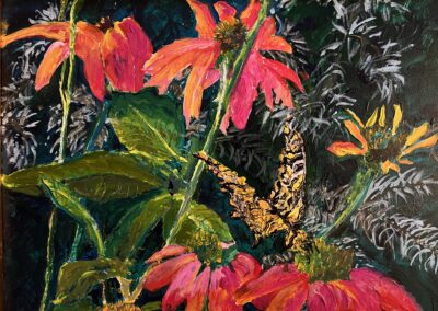 Arlene Oraby, Flower Power, Oil on canvas, 13"x17", $950
