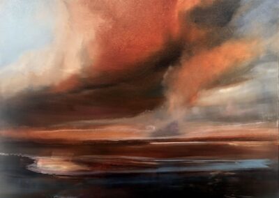 Catherine Russell, Sky's Reflection, Oil, 36"x36', $4,200